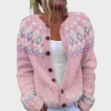 Charlotte - Chic Floral Knit Cardigan