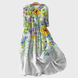 Sarah - Elegant Floral Maxi Dress