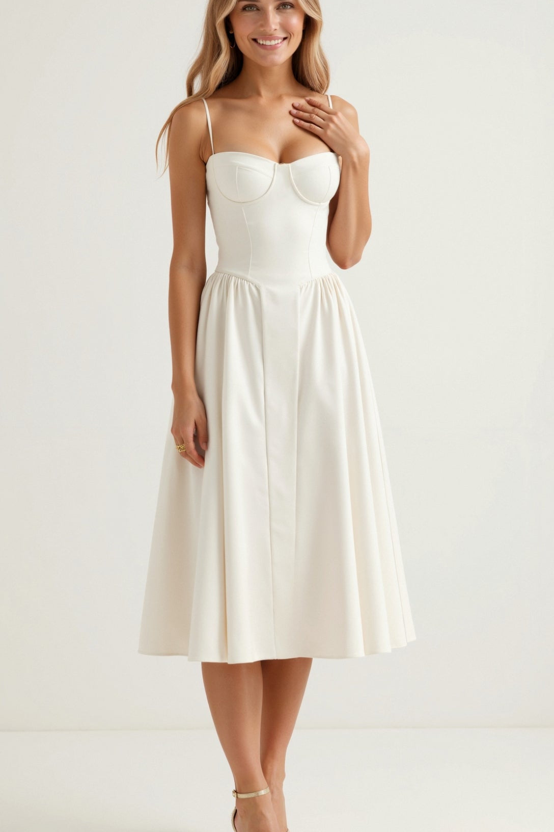 Céline - Robe Midi Structurée