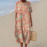 Margot - Floral Print Cotton Dress