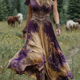 Inès - Elegant Floral Maxi Dress