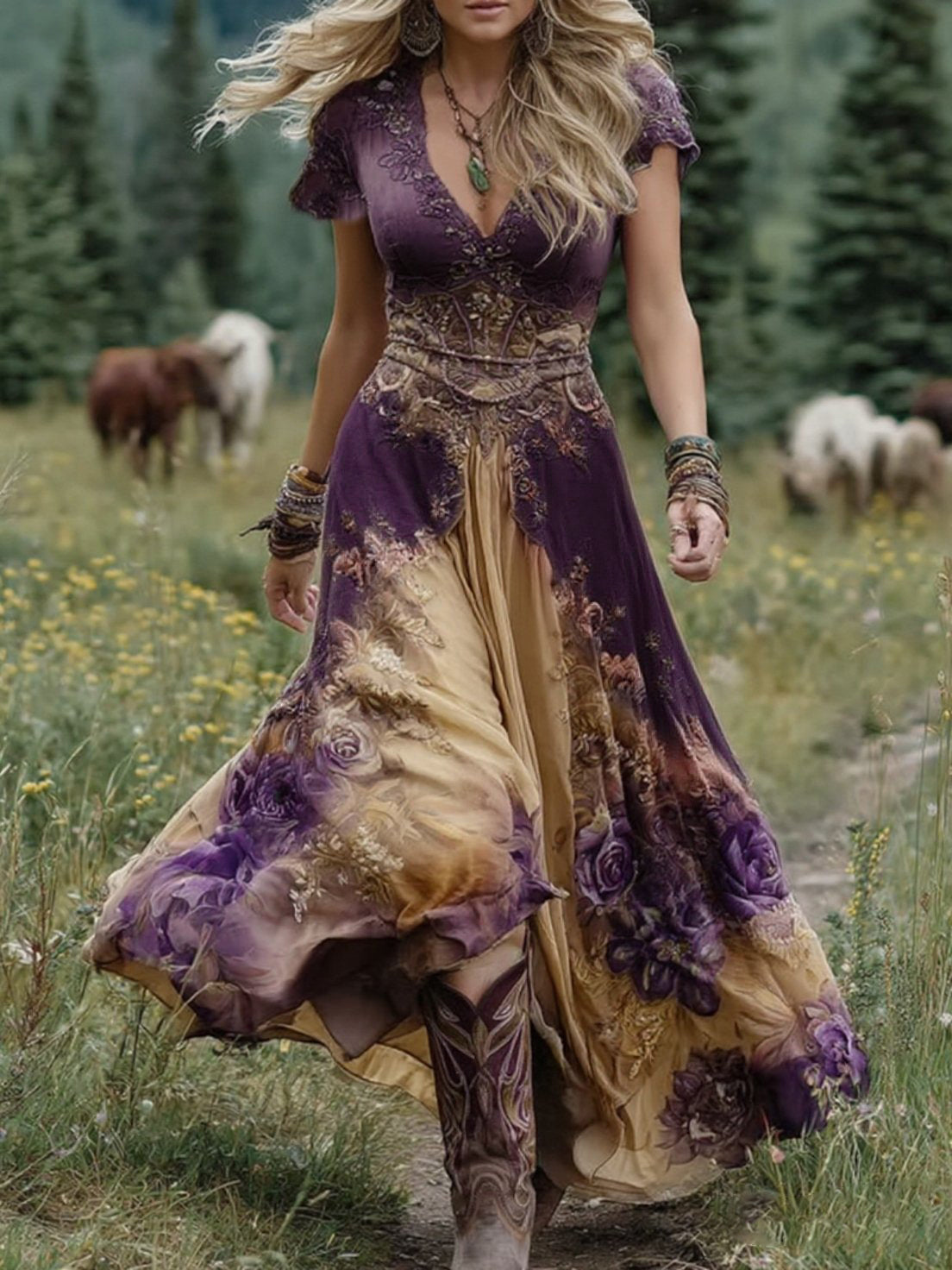 Inès - Robe Maxi Florale