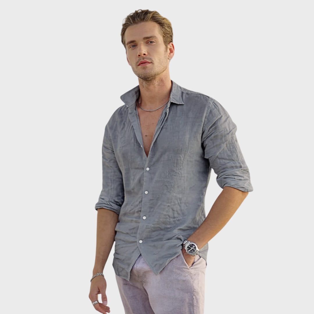 Ronan - Lightweight Summer Shirt - Charlotte & Willow, detail