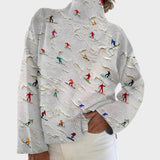 Sarah - Stylish High Neck Knit Sweater