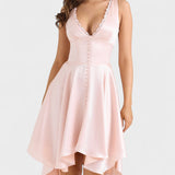 Céline - Elegant Satin Lace Gown