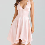 Céline - Elegant Satin Lace Gown
