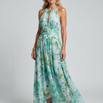 Nuala Floral Halter Midi Dress - Charlotte & Willow