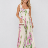 Sinead Pleated Midi Dress - Charlotte & Willow, detail