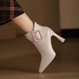 Valentina | Buckle Heel Ankle Boots