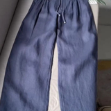 Camm | Wide-leg Pants in Cotton and Linen Blend