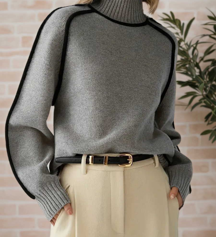 Moira | Chic Stand-Up Collar Jumper