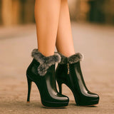 Justine - Chic Leather Ankle Booties