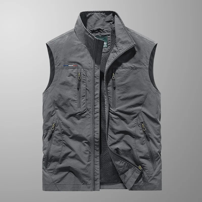 Tadhg Chic Cargo Vest - Charlotte & Willow, side view