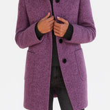 Arvey - Elegant mid-length wool coat with high collar