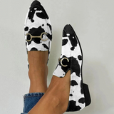 Valentine - Printed Buckle Slip-On Loafers