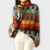 Sarah - Checkered Turtleneck Sweater