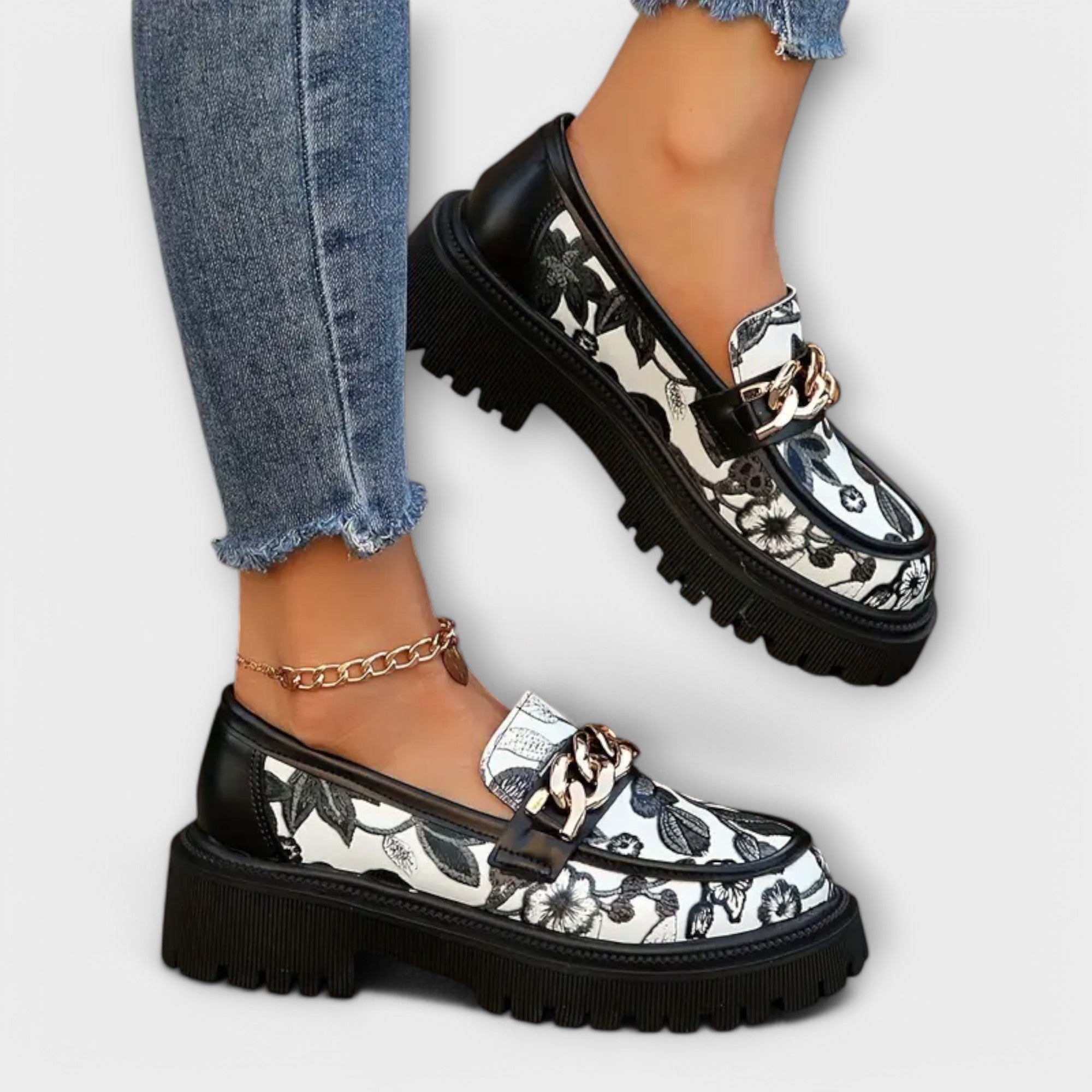 Noreen - Vintage Chic Loafers - Charlotte & Willow, front