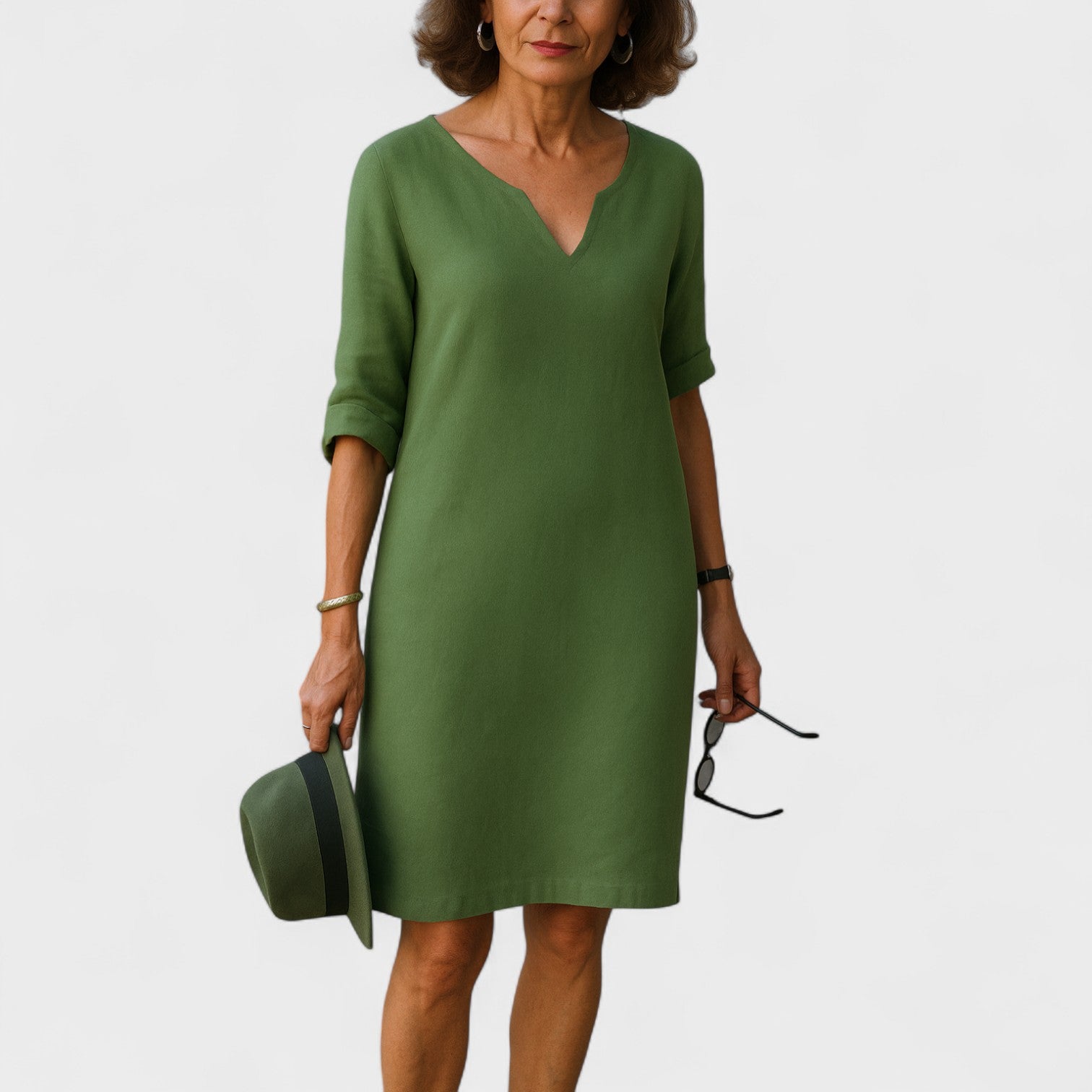 Dervla - Elegant Summer Dress - Charlotte & Willow, front