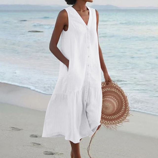 Aoibheann - Sophisticated V-Neck Dress - Charlotte & Willow, product photo 6