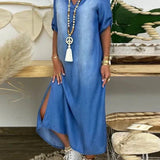 Inès - Long Denim Maxi Dress