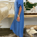 Anaïs - Long Denim Maxi Dress