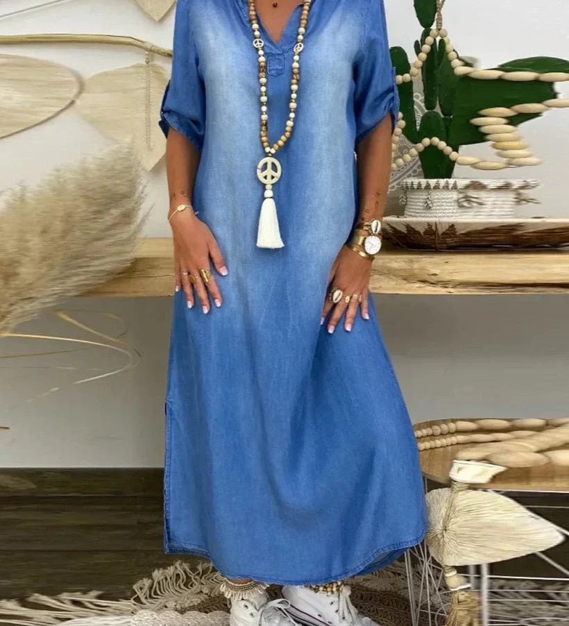 Kathleen - Long Maxi Dress - Charlotte & Willow, front
