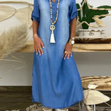 Anaïs - Long Denim Maxi Dress