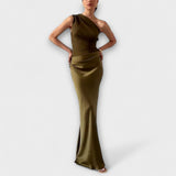 Anaïs - Asymmetrical Satin Gown