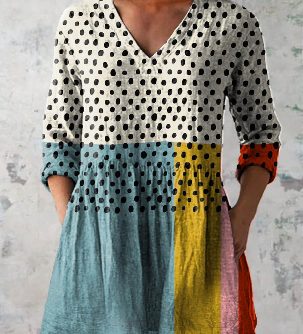 Orla V Neck Long Blouse - Charlotte & Willow