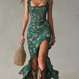 Roisin Bohemian Maxi Dress with Puff Sleeves - Charlotte & Willow