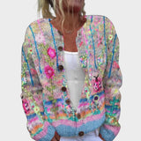 Sarah - Chic Floral Knit Cardigan