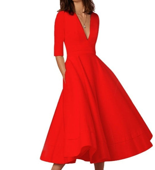 Bríd - Sophisticated Midi Dress - Charlotte & Willow, back