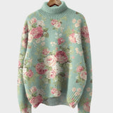Inès - Elegant High Neck Knit Sweater