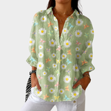 Muirne - Vibrant Printed Blouse in Lightweight Fabric