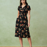 Céline - Midi Dress with Floral Print