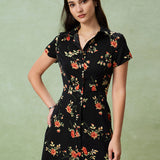 Céline - Midi Dress with Floral Print