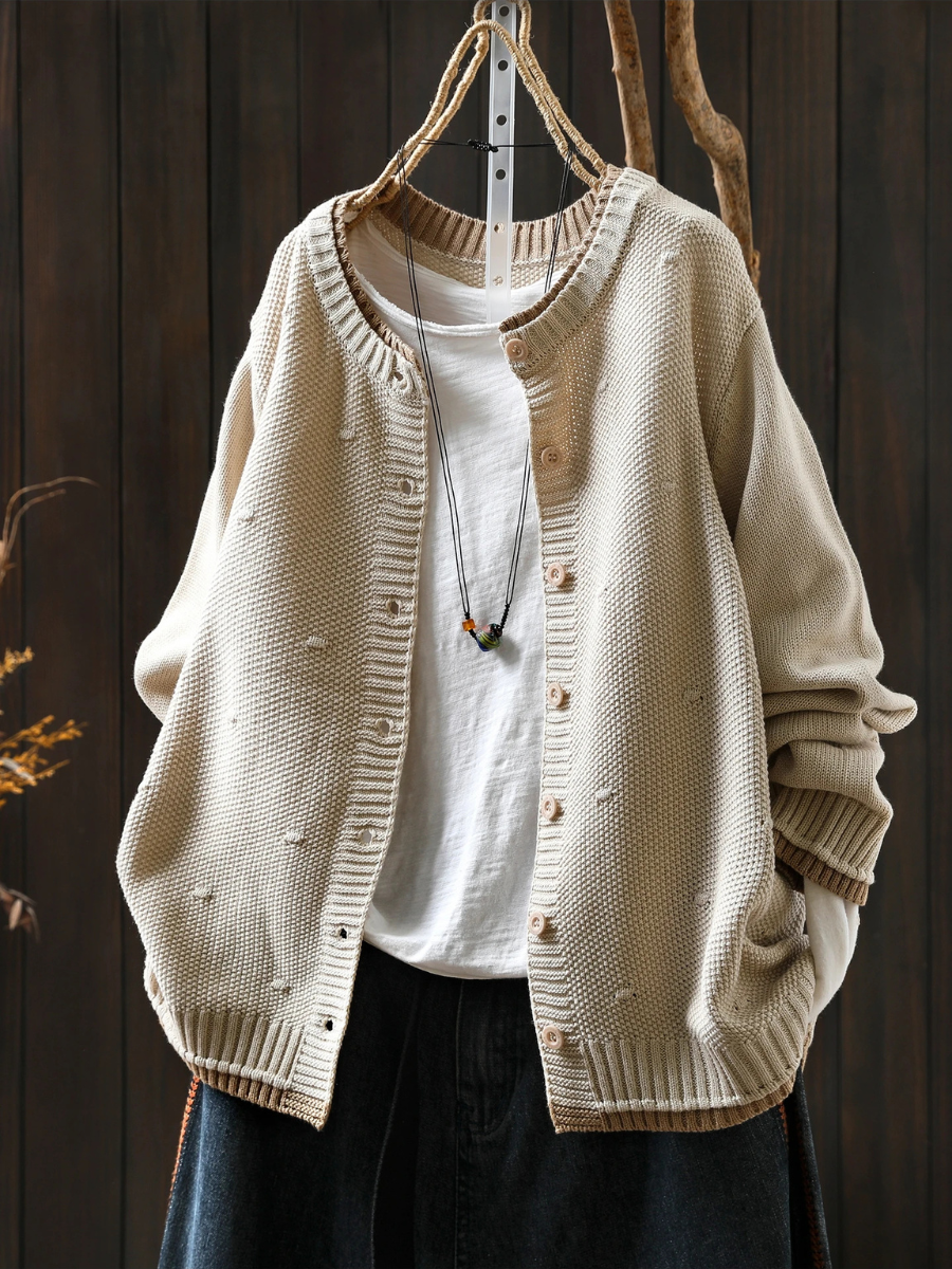 Élodie - Cardigan Texturé Élégant
