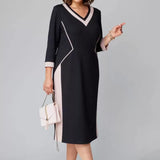 Alexa™ Elegant V-neck dress