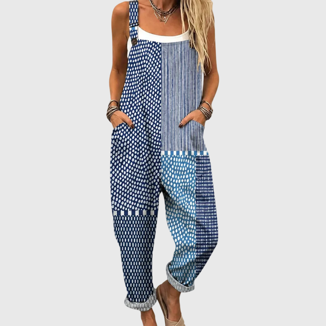Blue Elegant Jumpsuit - Charlotte & Willow