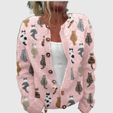 Nola Cat Print Cardigan - Charlotte & Willow
