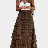 Solène - Bohemian Satin Skirt