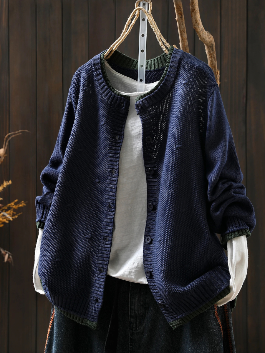 Élodie - Cardigan Texturé Élégant