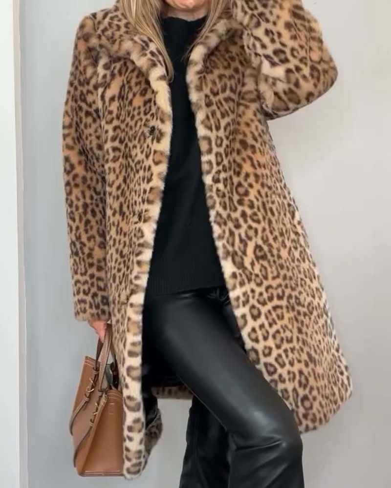 Clara - Manteau Léopard Élégant