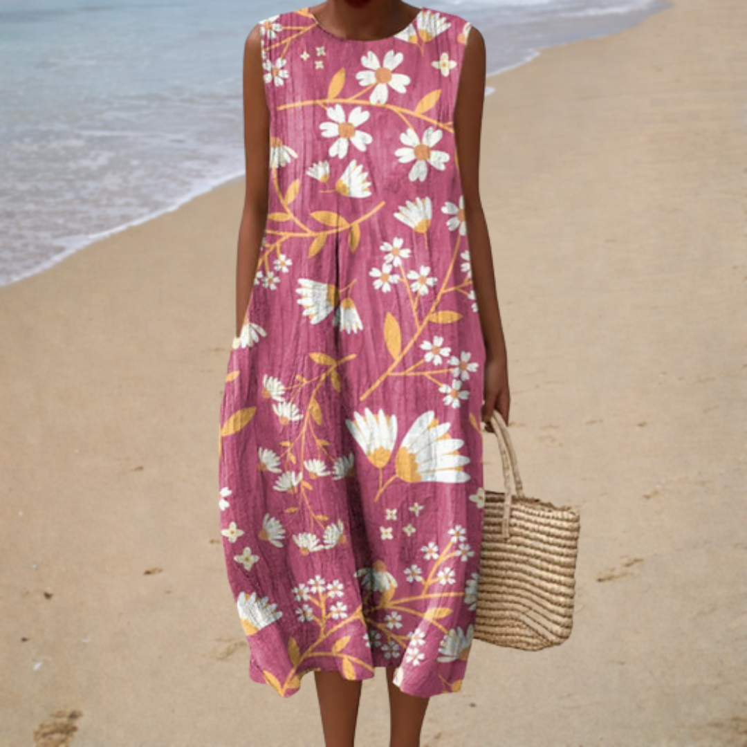 Brighid Romantic Floral Midi Dress - Charlotte & Willow