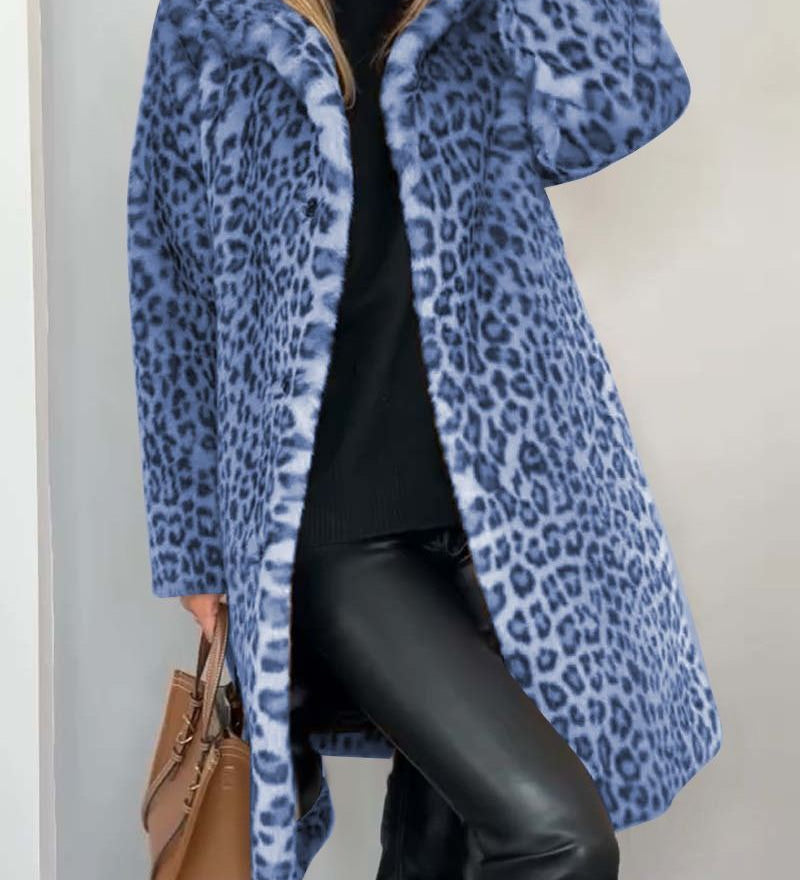 Clara - Chic Leopard Print Coat - Charlotte & Willow, styled look