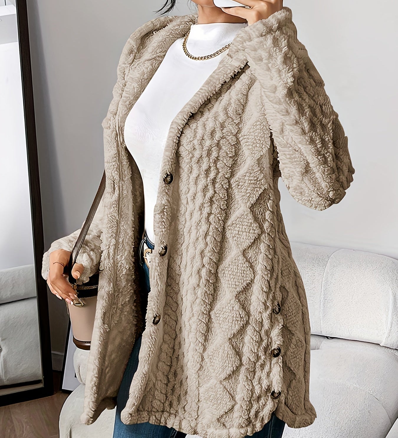 Róisín - Cozy Hooded Jacket - Charlotte & Willow, product photo 6