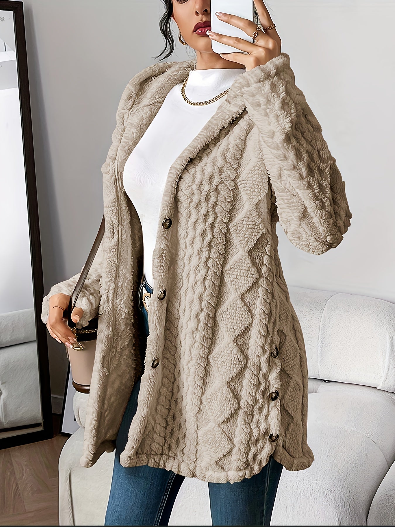 Anaïs - Manteau Capuche Peluche