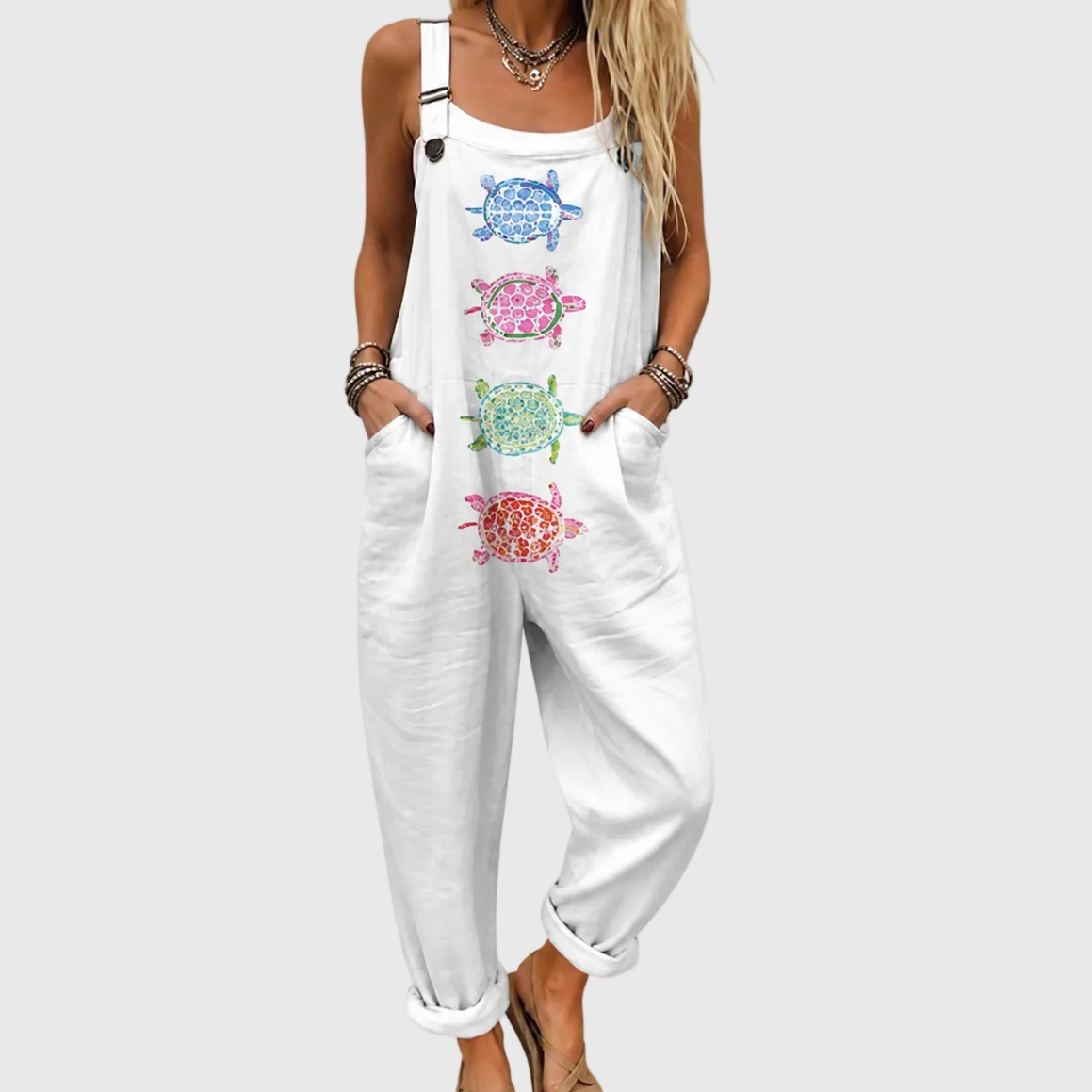 Marine Turtle Dungarees - Charlotte & Willow