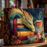 Bolso de Hombro de Dragón Hecho a Mano con Libros y Tazas