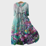 Anaïs - Elegant Artistic Maxi Dress
